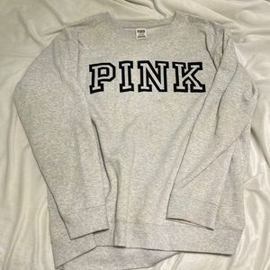 Victoria’s Secret PINK collection campus sweatshirt in grey